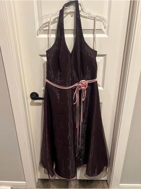 high neck ruched mesh bridesmaid dress High-Neck Ruched Mesh Bridesmaid Dress